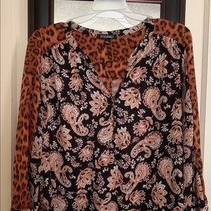Fox and Ali multi print blouse.